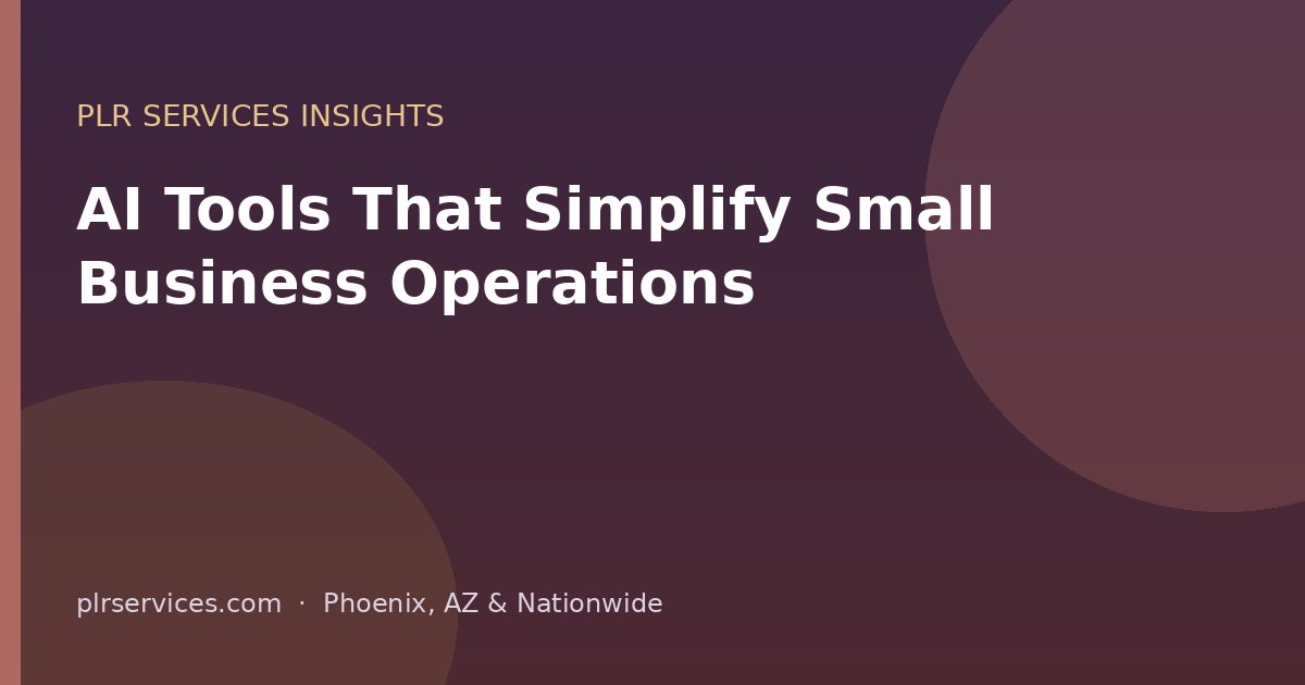 AI tools for small business operations and systems